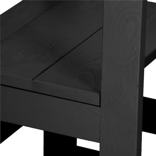 Lernturm aus Holz Schwarz
