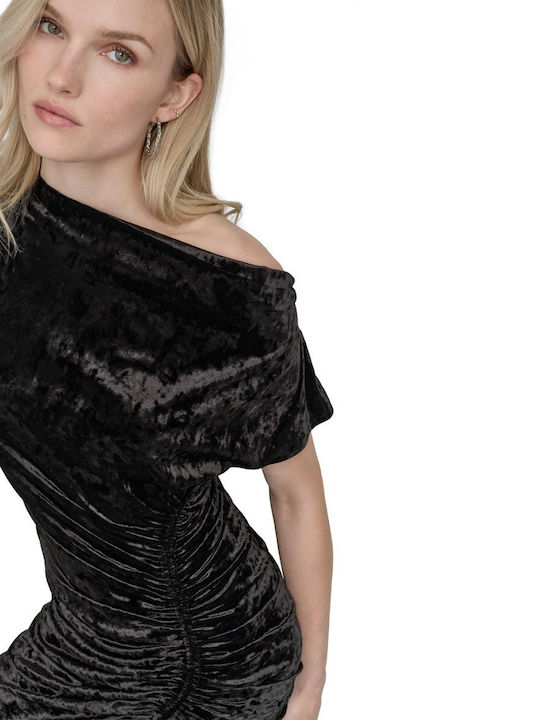 Abendkleid Samt Schwarz