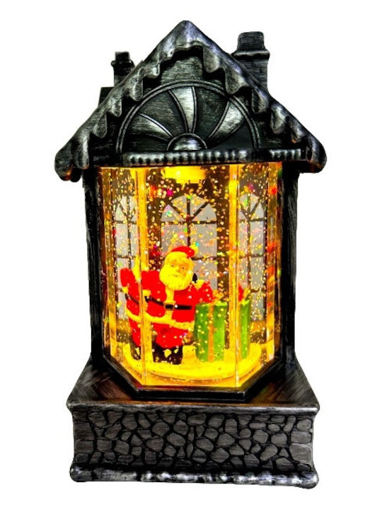 Ornament de Crăciun Lanternă Luminat cu Moș Crăciun 10x9x19cm 1buc