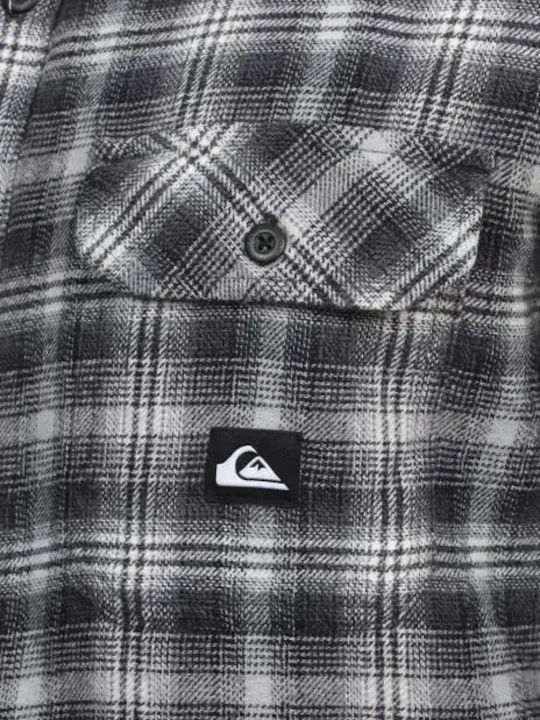 Venture Long Sleeve Overshirt In Wide Line Grey/Black