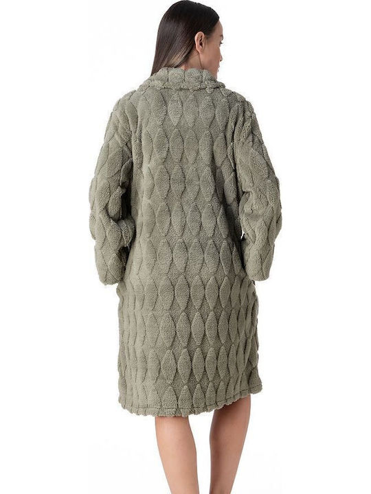 Relax Lingerie Winter Women's Robe Olive
