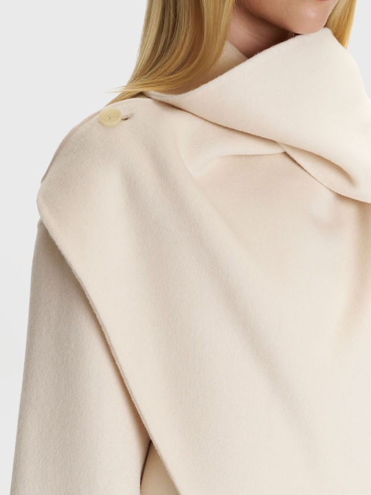 Women's Half Coat White