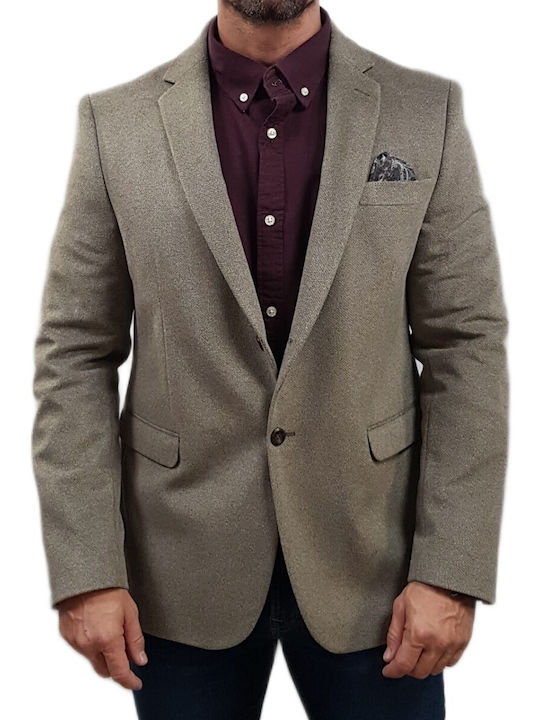 Men's Suit Jacket Slim Fit Beige