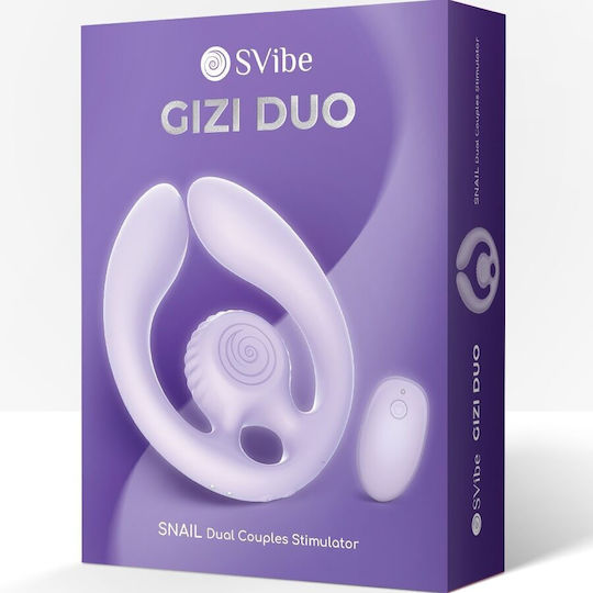 Snail Vibe Διπλός Δονητής με Απομακρυσμένο Έλεγχο Λιλά
