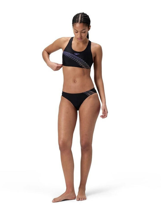 Sport Bikini Set Top & Slip Bottom Black