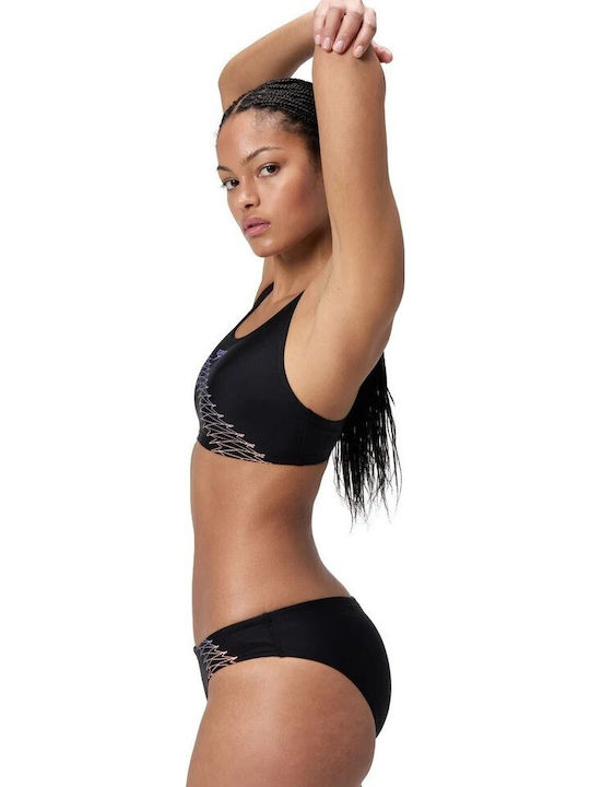 Sport Bikini Set Top & Slip Bottom Black