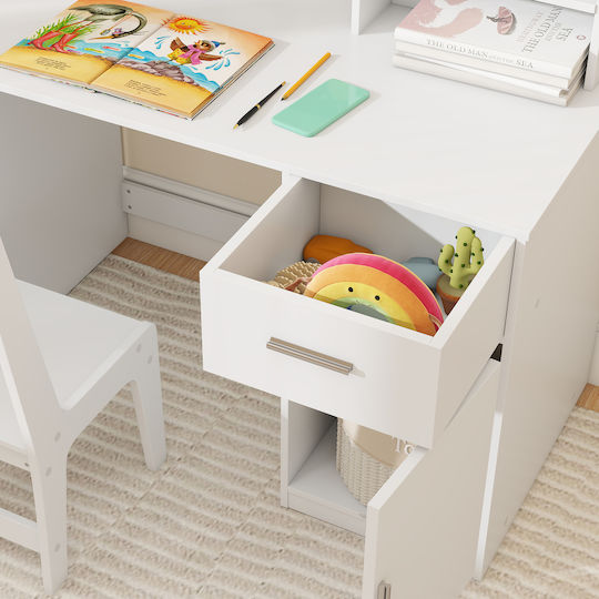 Kinder Schreibtisch Weiß 90,2x48,1x90,8cm