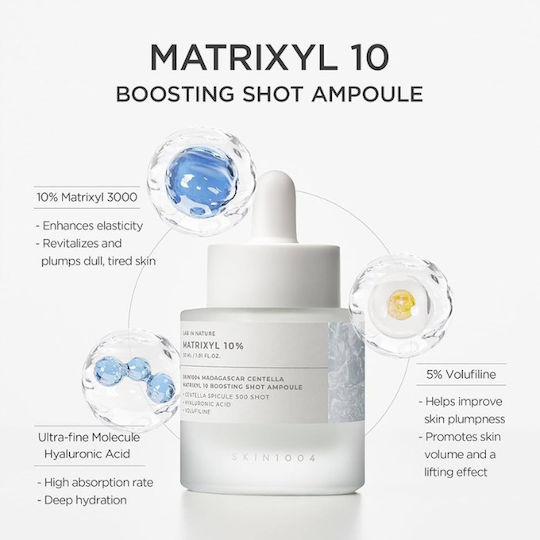 Skin1004 Matrixyl 10% Soothing & Anti-Aging Ampoule Serum for Face with Centella Asiatica & Peptides for Revitalization 30ml