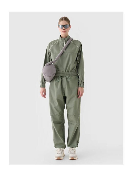 Damen Stoff Hose in Lockere Passform Grün
