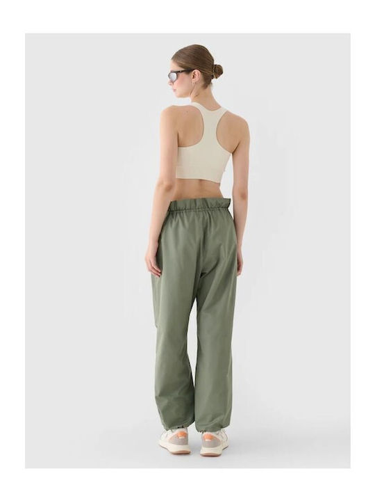 Damen Stoff Hose in Lockere Passform Grün