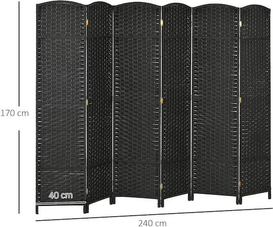 HomCom Διακοσμητικό Παραβάν Μεταλλικό 240x170cm