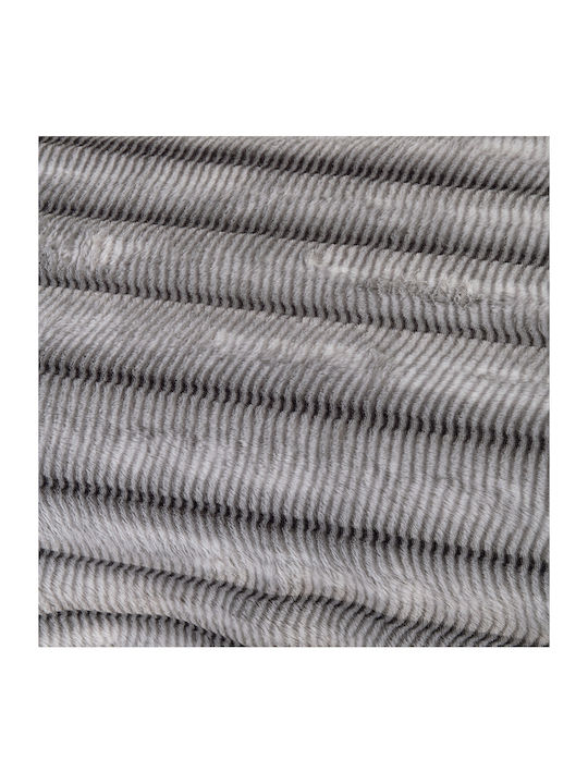 Nima Lunetta Ριχτάρι Πολυθρόνας Γούνινο 180x180εκ. Light Gray 35447