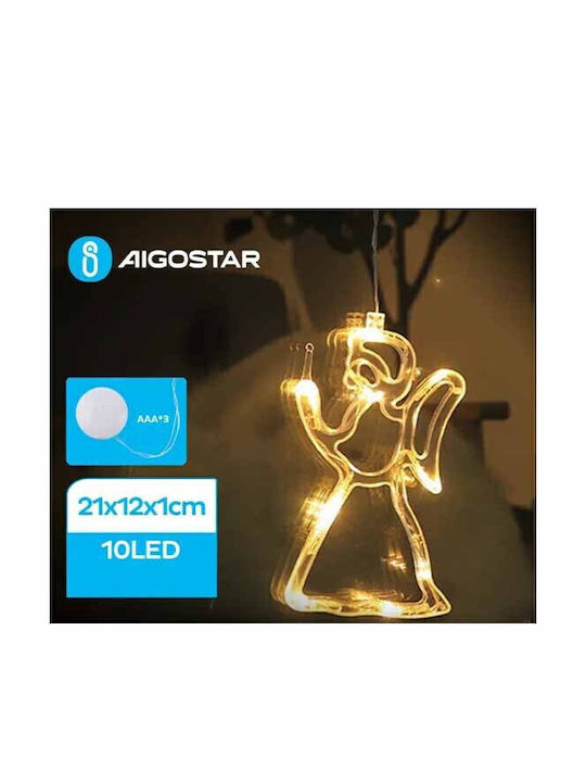 Aigostar Illuminated Christmas Plastic Figure Cherub Height 21cm