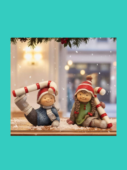 +Efo Christmas Plastic Figure Toddler Height 8.5cm 2pcs