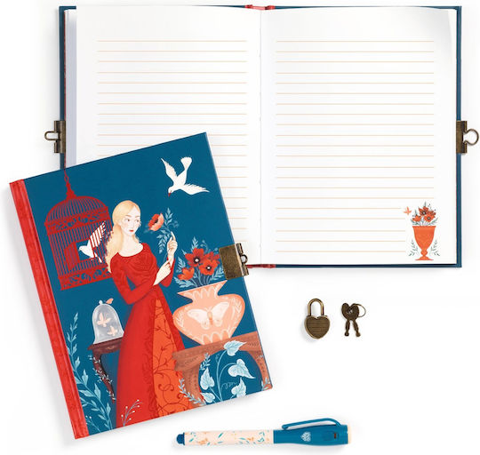 Djeco Lisa Notebook Ruled with Padlock Multicolour