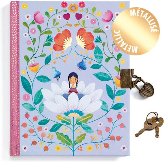 Djeco Notizbuch Geregelt mit Schloss Mehrfarbig