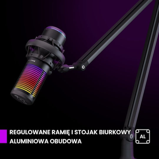 Preyon Osprey Scream Микрофон Gooseneck в Черен Цвят & Неоновa стеннa GAME ON Blue Eye Bait