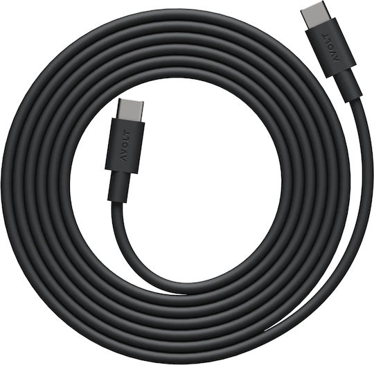 Data Fast Charging Cable USB-C/USB-C Avolt 2 Meters Black