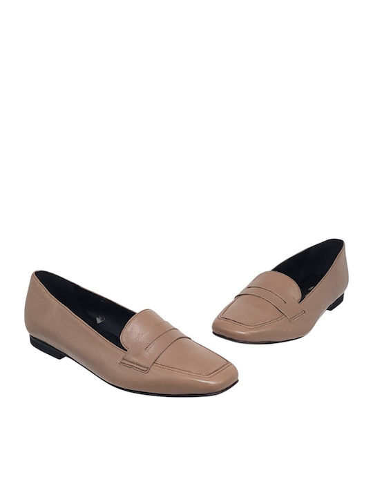 Women's Moccasins in Beige Color