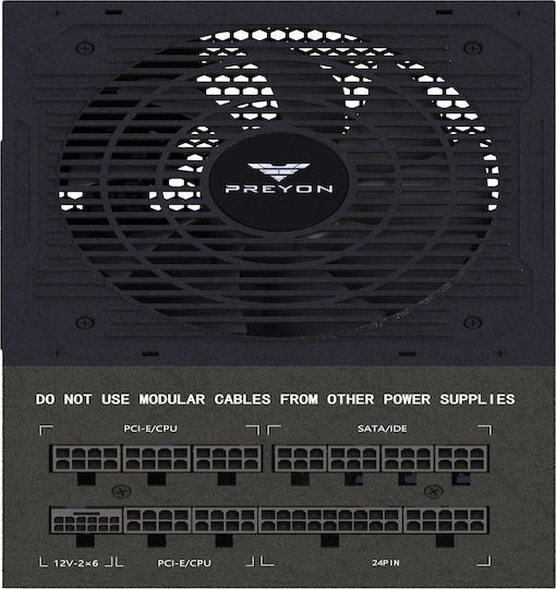 Preyon Nest Windy+ Gaming Midi-Turm Computergehäuse mit Seitenfenster Weiß + Netzteil PREYON EAGLE POWER GOLD 850W