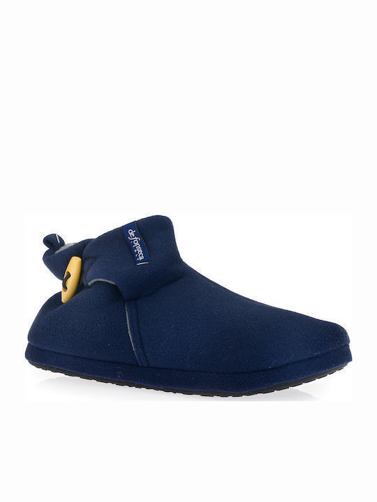 De Trento C Heel Enclosed Men's Slipper Blue