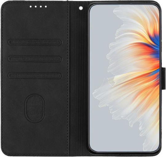 Heart Pattern Wallet Leather / Silicone Black (Honor 50 Pro)