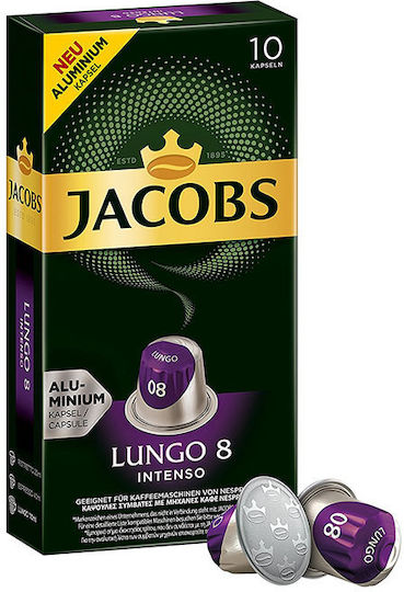 Jacobs Kapseln Espresso Lungo Kompatibel mit Maschine Nespresso 10Mützen