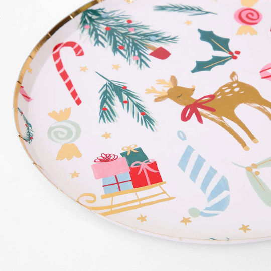 Meri Meri Reindeer Plate 8 Pieces Meri Meri Reindeer Plate 8 Pieces