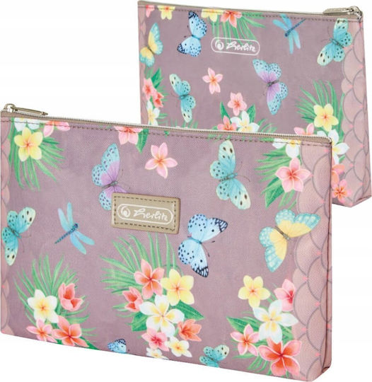 Herlitz Ladylike Butterflies Pencil Case Beige
