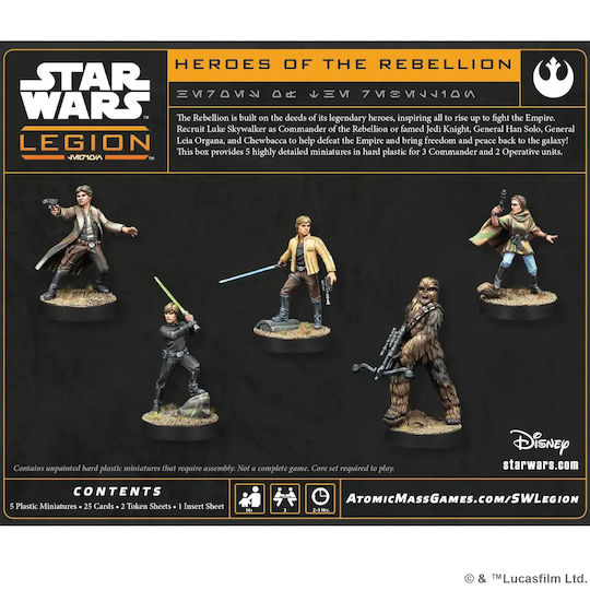 Star Wars Legion Герои Бунтовници Разширение за Персонажи En De Sp Fr