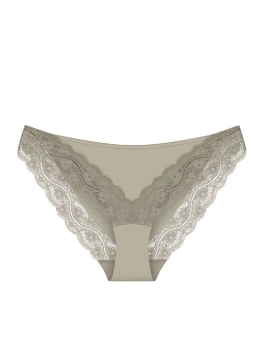 Femeie Slip cu Dantelă Kaki