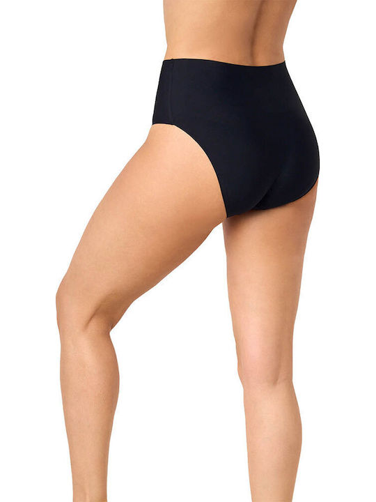 Ψηλόμεσα Γυναικεία Slip 2Pack χωρίς Ραφές Μαύρα