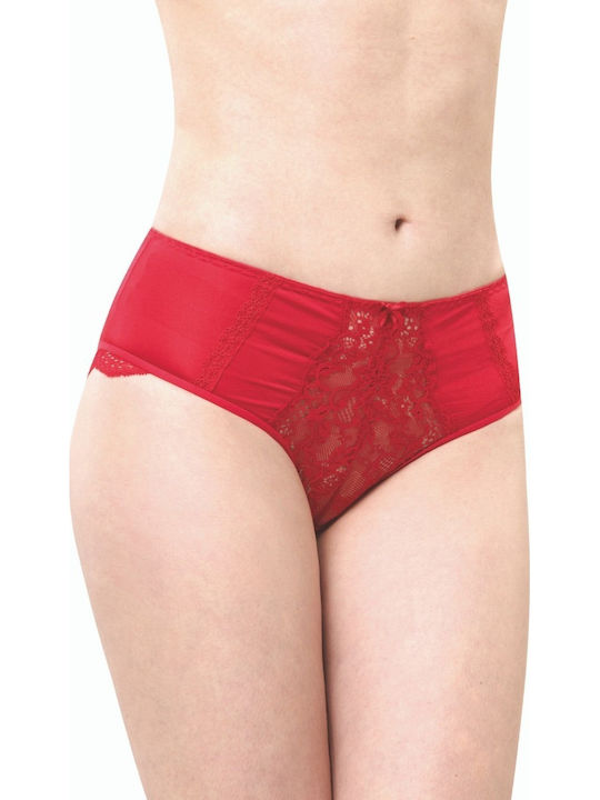 Diva Damen Brasilien mit Spitze Rot