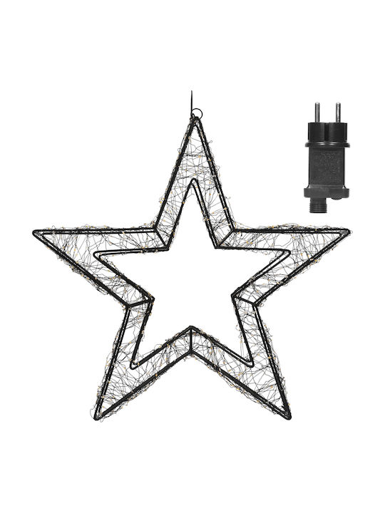 ECD Germany Weihnachtlicher Dekorativer Anhänger Stern Beleuchtet Kunststoff 38x38x38cm 1Stück