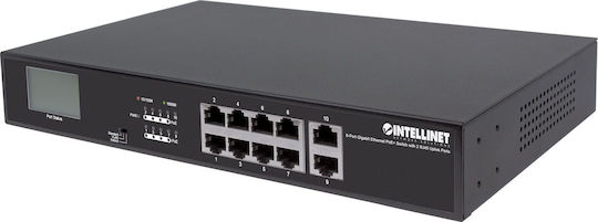 Intellinet Unmanaged L2 PoE+ Switch με 8 Θύρες Gigabit (1Gbps) Ethernet