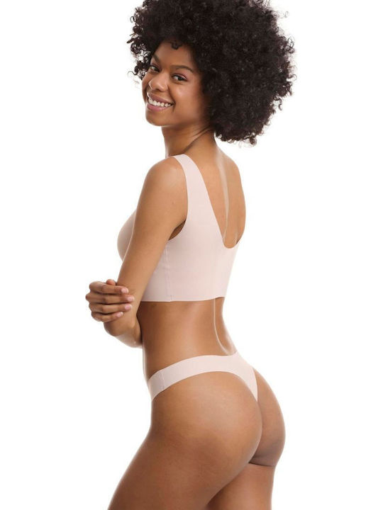 Damen Zeichenfolge 2Pack Nahtlos Beige
