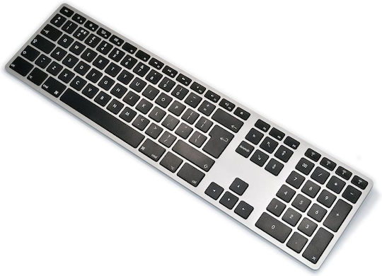 Matias Backlit Wireless Aluminum Keyboard Bluetooth Πληκτρολόγιο Αγγλικό UK Συμβατό με Mac Γκρι