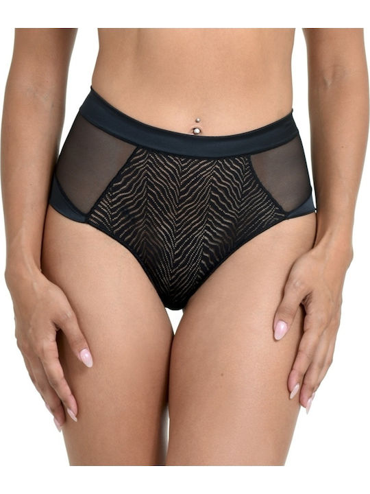 Damen Boxer mit Spitze Black