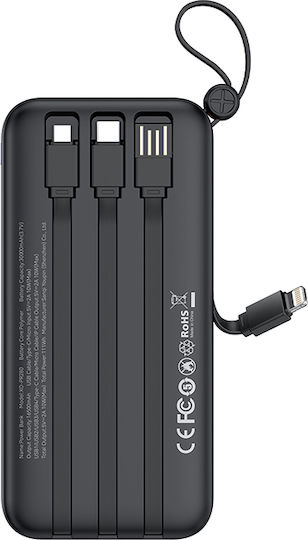 XO PR280 Power Bank 30000mAh 10W with 4 USB-A Ports Power Delivery Black