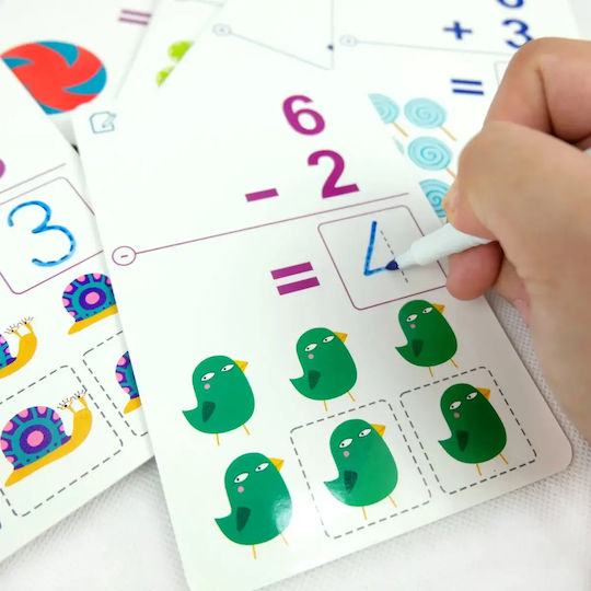 Mideer Write & Wipe Math Cards – Επαναχρησιμοποιούμενες Εκπαιδευτικές Κάρτες Μαθηματικών 3+ Ετών