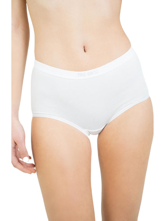 Hochtailliert Damen Slip Weiß