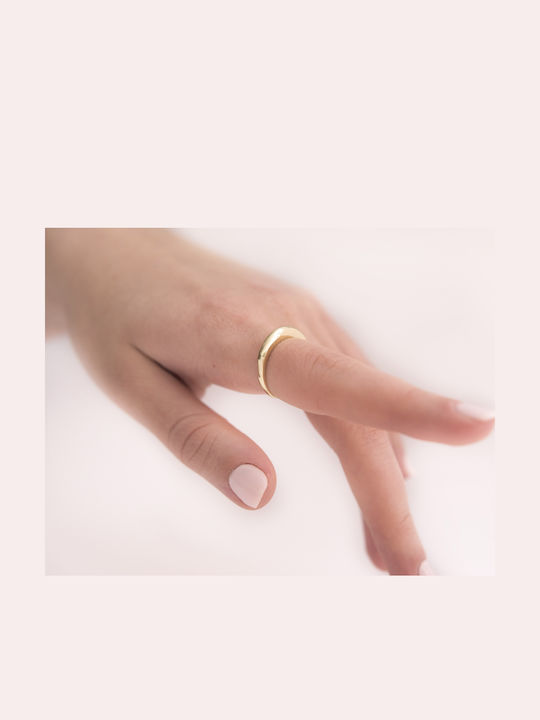 Lunaorocreations Damenring Dome Gelben Gold 14k