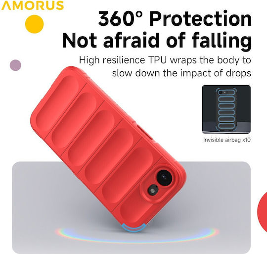 Amorus Back Cover Σιλικόνης Μπορντό (Poco F7)