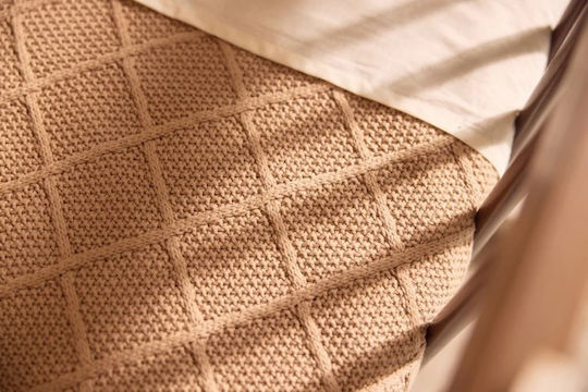 Jollein Pătură Pepinieră Swaddling pături Tricotat Maro 75x100cm