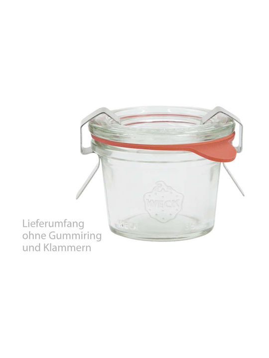 Weck Set 12Stück Gläser Allgemeine Verwendung mit Deckel Glas Transparent 35ml