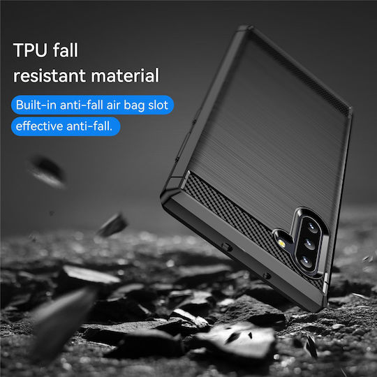Techsuit Carbon Umschlag Rückseite Silikon / Kunststoff Schwarz (OnePlus 15 Serie 2025)