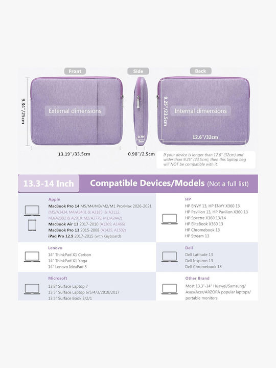 PRO Waterproof Case for 13.3" Laptop Purple 1000-42210169