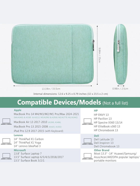 PRO Waterproof Case for 13.3" Laptop Green 1000-42210172