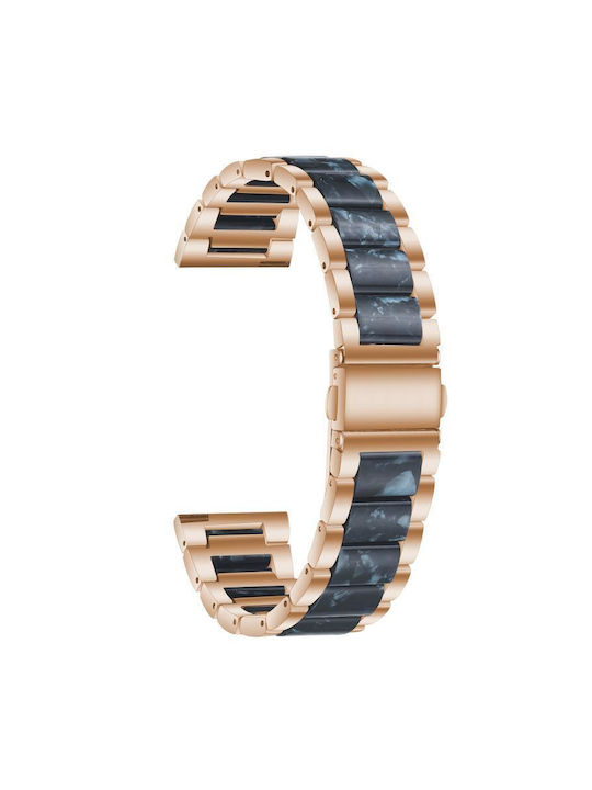 Metal Watch Strap Xdfind Three Beads 20mm Resin Rose Gold Blue Metal Watch Strap Xdfind Three Beads 20mm Resin Rose Gold Blue