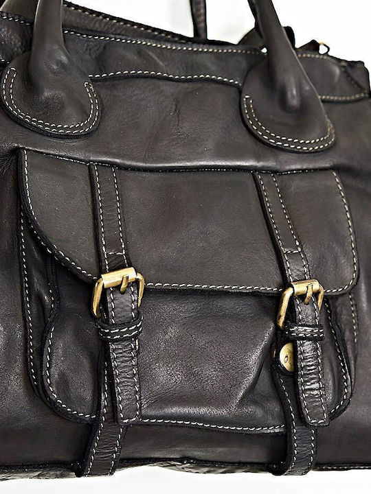 Leather Women's Bag Shoulder Black